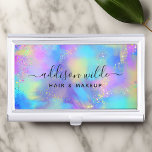 Holographic Sparkle Opal Iridescent Business Card Case<br><div class="desc">Holographic Sparkle Opal Iridescent Business Card Case. Perfect for a beauty salon,  hair stylist,  makeup artist,  or cosmetologist.</div>
