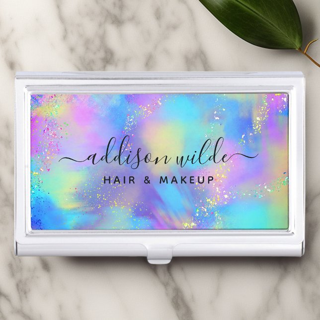 Holographic Sparkle Opal Iridescent Business Card Case (Creator Uploaded)