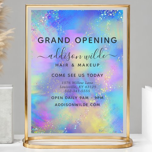 Holographic Sparkle Opal Iridescent Business Flyer