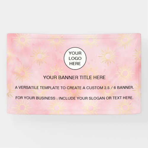 Holographic Sparkle Opal Iridescent business pink Banner
