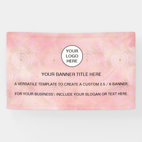 Holographic Sparkle Opal Iridescent business pink Banner