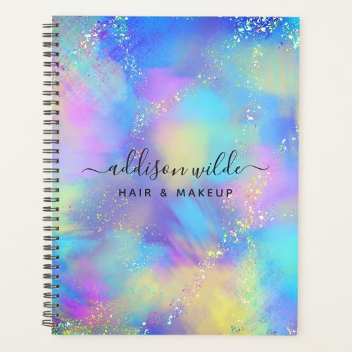 Holographic Sparkle Opal Iridescent Business Planner