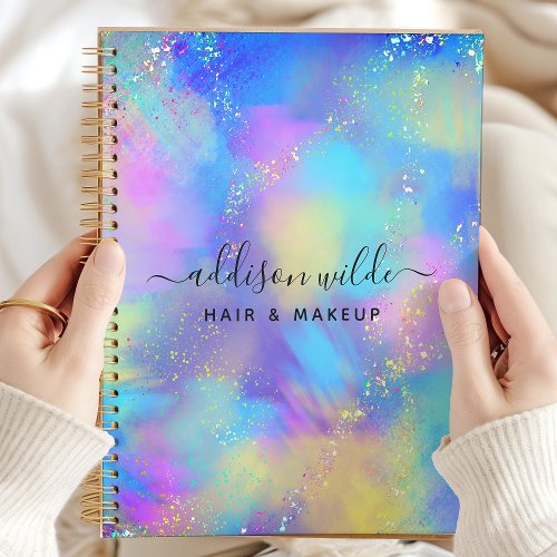 Holographic Sparkle Opal Iridescent Business Planner