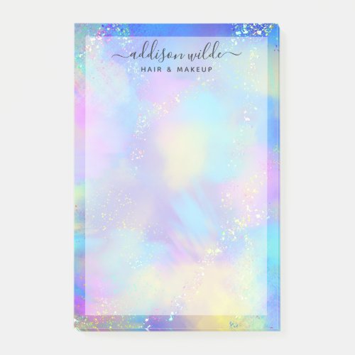 Holographic Sparkle Opal Iridescent Business Post_it Notes