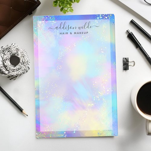 Holographic Sparkle Opal Iridescent Business Post_it Notes