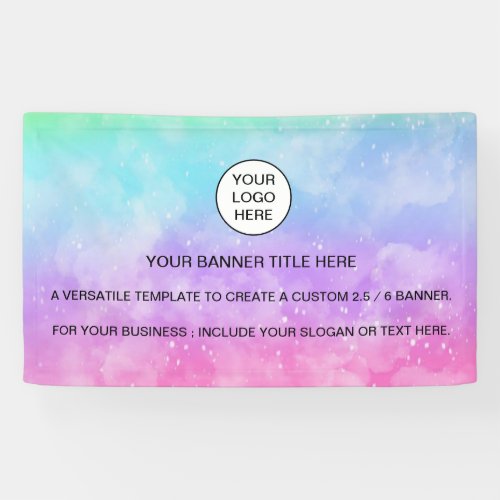 Holographic Sparkle Opal Iridescent business sign