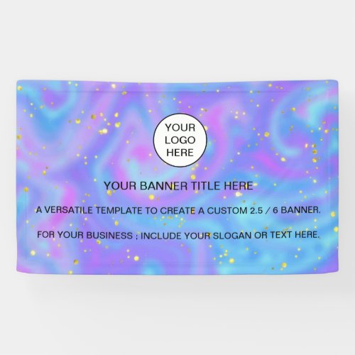 Holographic Sparkle Opal Iridescent business sign