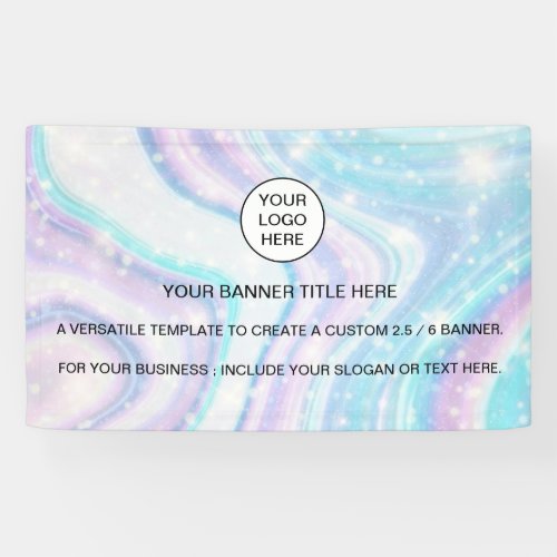 Holographic Sparkle Opal Iridescent business sign