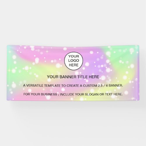 Holographic Sparkle Opal Iridescent business sign