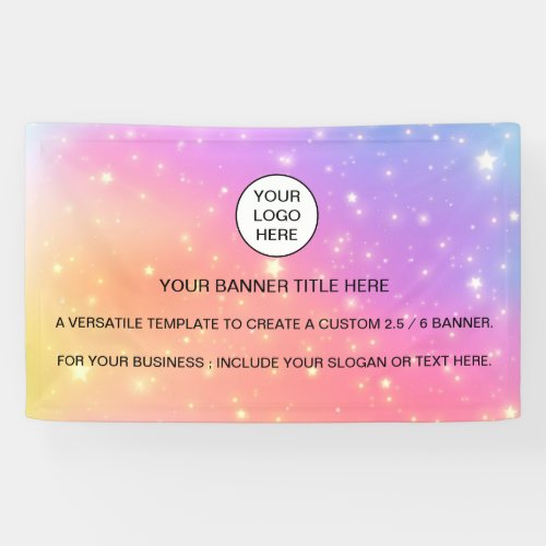 Holographic Sparkle Opal Iridescent business sign