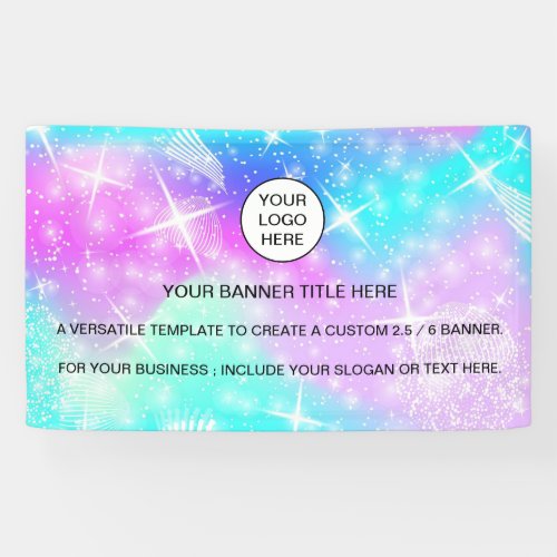  Holographic Sparkle Opal Iridescent business sign