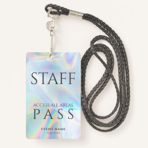 Holographic Staff All Access Pass Festival Event Badge