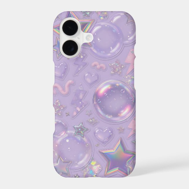 Holographic Stars Sticker Phone Case | Y2K (Back)