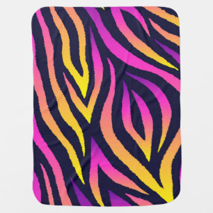 Holographic stripes, seamless futuristic pattern. baby blanket