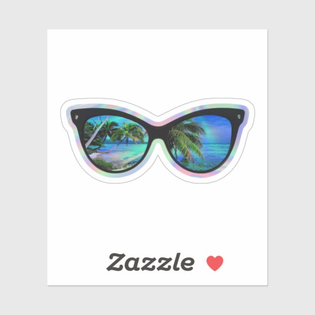 Holographic sunglasses sticker (Sheet)