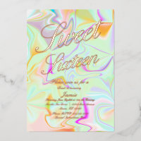 Holographic Sweet Sixteen  Liquid Gold Pressed