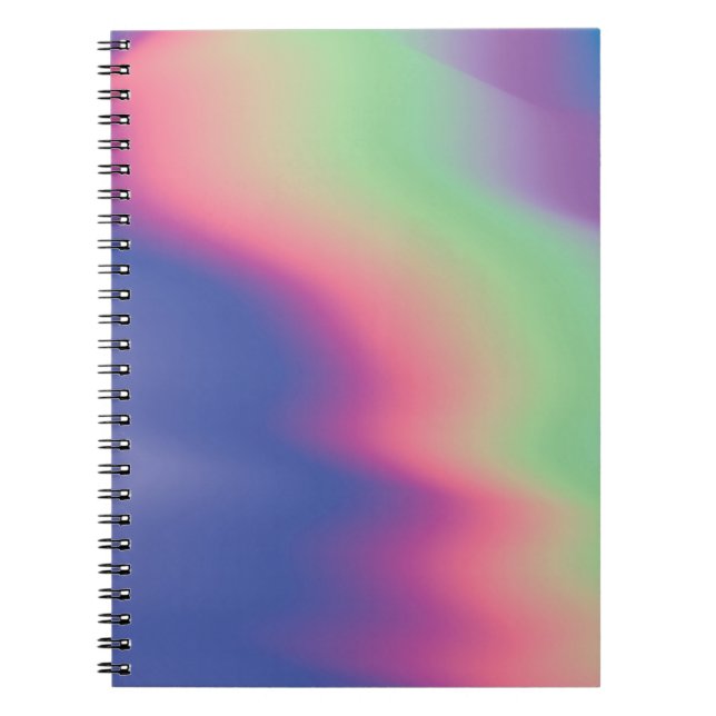 Holographic texture with colorful stains. Psychede Notebook (Front)