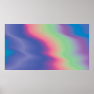 Holographic texture with colorful stains. Psychede Poster