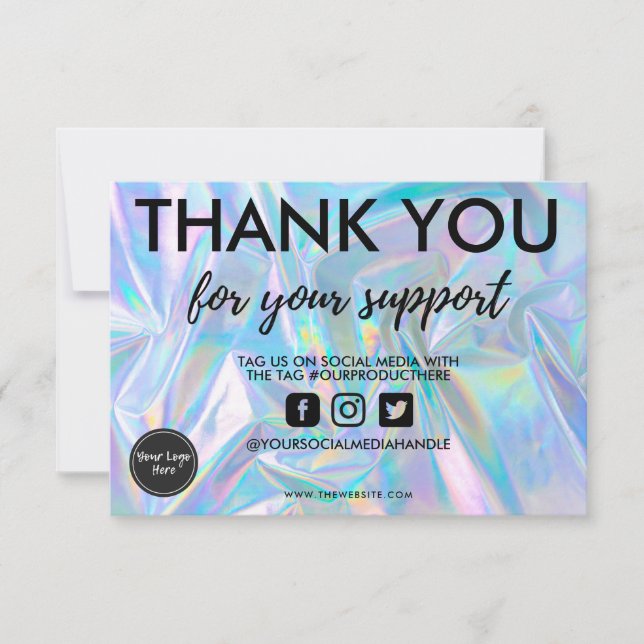 Holographic Thank you Media Insert (Front)