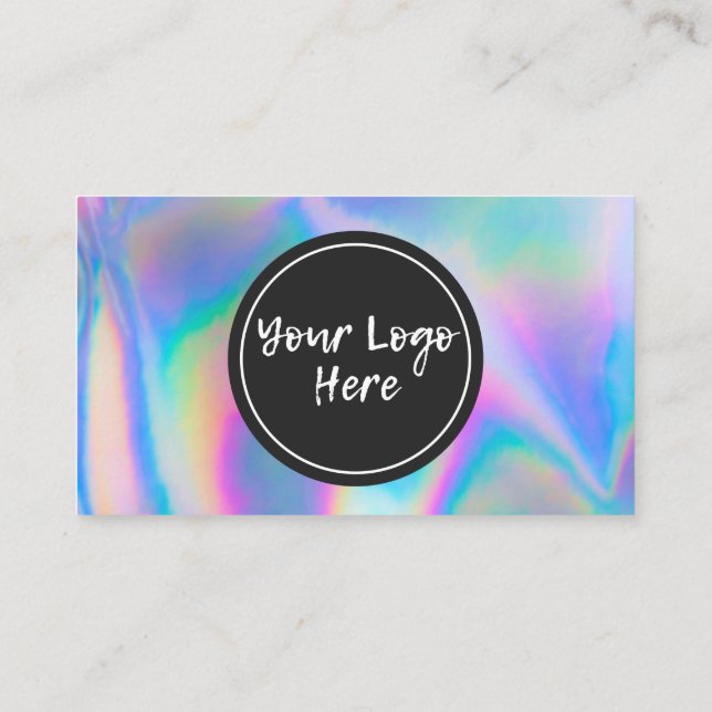 Holographic Thank You Trendy Salon Business Card