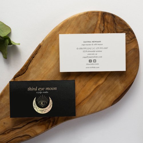 Holographic Third EYE Moon Yoga Spiritual Coach Business Card