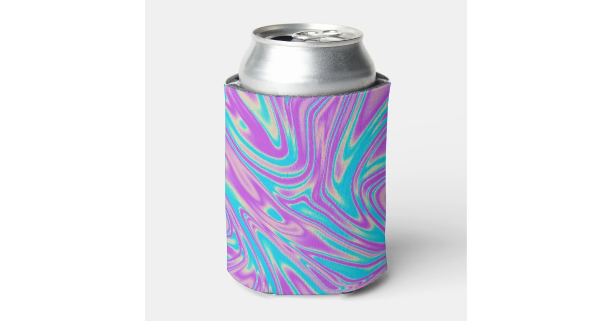 Holographic Trendy Liquid Pattern Design Can Cooler | Zazzle