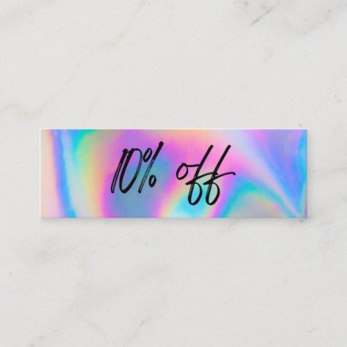 Holographic Trendy Salon Thank You Business Card