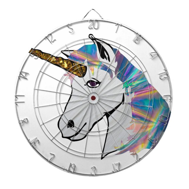 holographic unicorn dart board (Front)