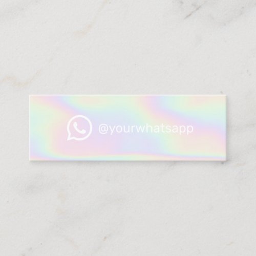 Holographic unicorn rainbow WhatsApp social media Calling Card