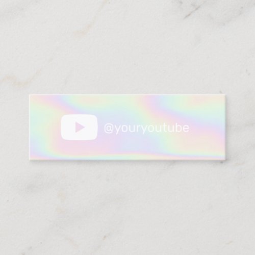 Holographic unicorn rainbow YouTube social media Calling Card