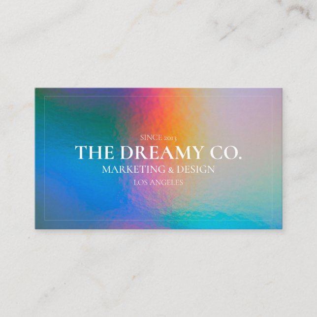 Holographic Vintage Business Card (Front)