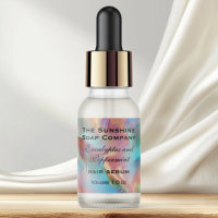 Holographic waves cosmetics dropper bottle label