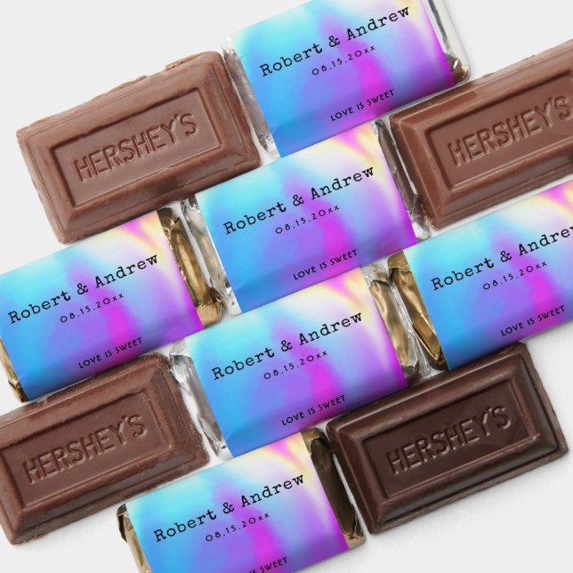 Holographic Wedding Chocolate favor (Assorted)