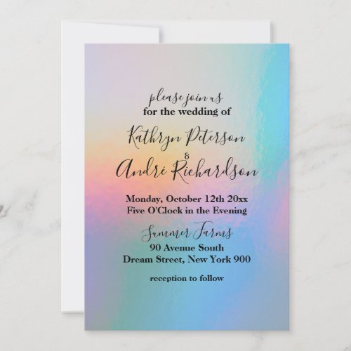 Holographic Wedding Invitation