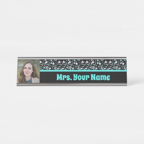 HOLOGRAPHIC WITCH CRYSTALS DESK NAME PLATE