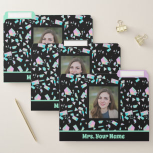 HOLOGRAPHIC WITCH CRYSTALS FILE FOLDER
