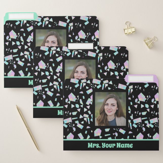 HOLOGRAPHIC WITCH CRYSTALS FILE FOLDER (Set)