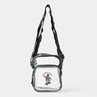 Holographic Y2K Skater Girl Clear Stadium Tote Bag
