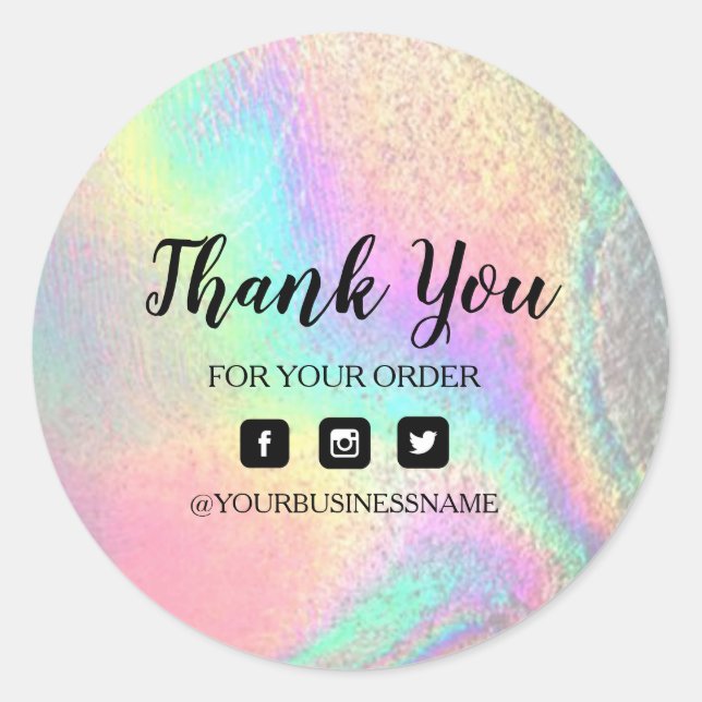 Holography Unicorn Sticker . Elegance and harmony  (Front)