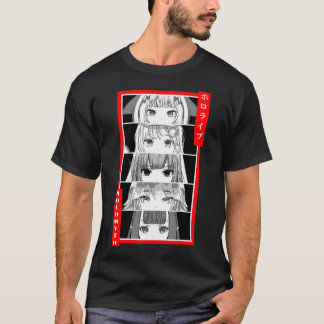 Hololive EN Holomyth Black _amp_ White Panel    T-Shirt
