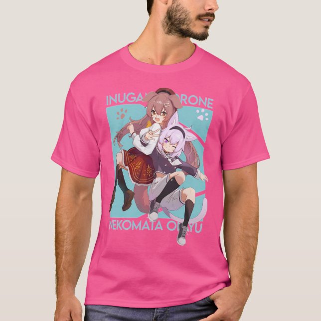 Hololive Gamers - Inugami Korone And Nekomata Okay T-Shirt (Front)