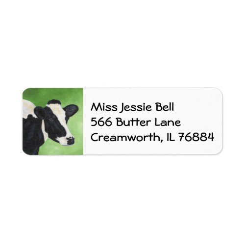 Holstein cow address label
