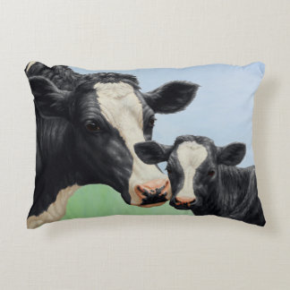 Holstein Cow and Calf Accent Pillow