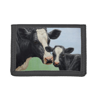 Holstein Cow and Calf Tri-fold Wallet
