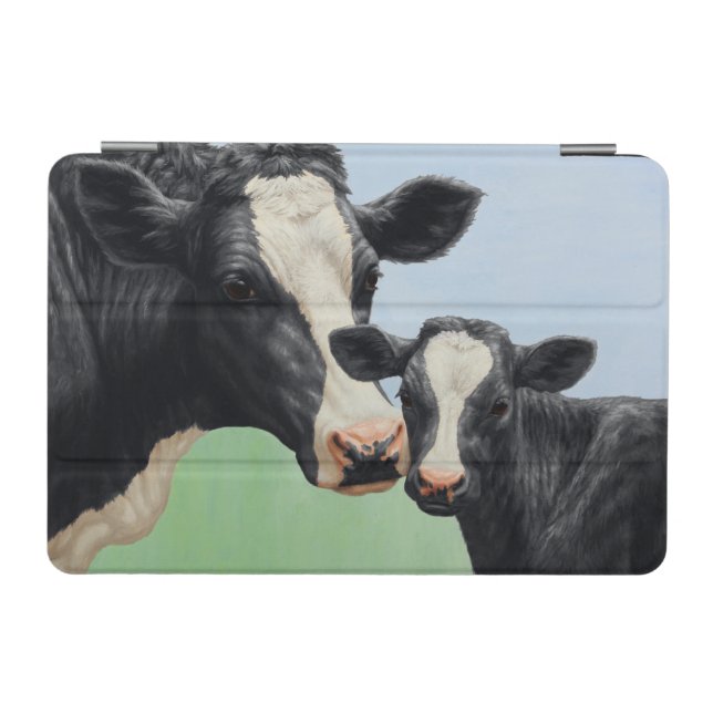 Holstein Cow and Cute Calf iPad Mini Cover (Horizontal)