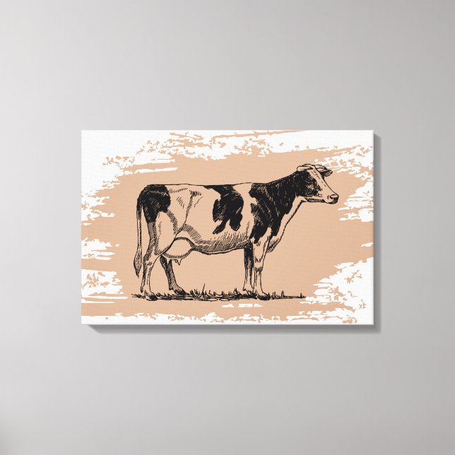 Holstein cow canvas print (Front)