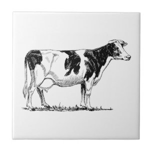 Holstein Cow Ceramic Tile