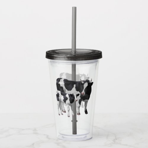 Holstein Cow  Cute Calf Acrylic Tumbler