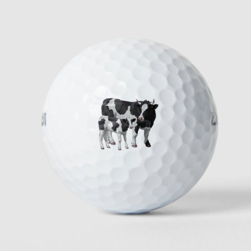 Holstein Cow  Cute Calf Golf Balls