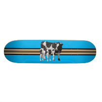 Holstein Cow & Cute Calf Skateboard